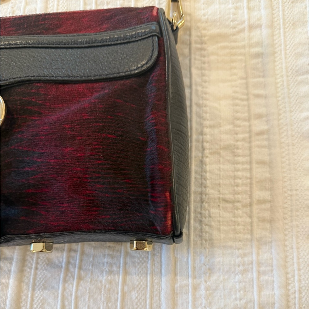 Rebecca Minkoff Mini Mac Crossbody Chain Handbag in Crimson - Picture 5 of 10